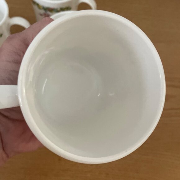 Vtg Corning Corelle Christmas Joy Coffee Mugs Cups Candy Cane Wreath Bell 1990s - Picture 6 of 7